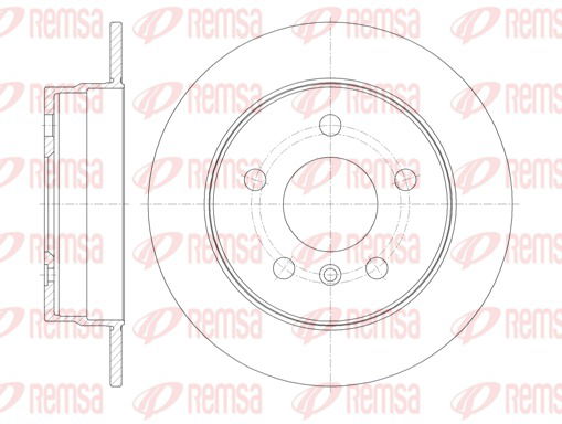 Bremsscheibe Hinterachse Remsa 61065.00 von Remsa