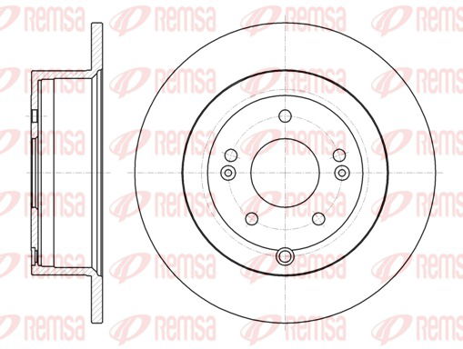 Bremsscheibe Hinterachse Remsa 61106.00 von Remsa