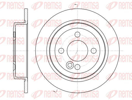 Bremsscheibe Hinterachse Remsa 61195.00 von Remsa