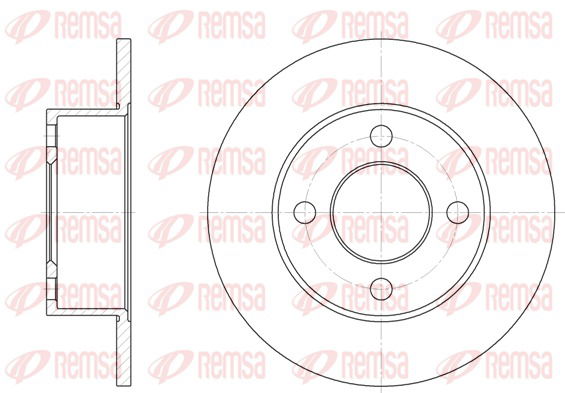 Bremsscheibe Hinterachse Remsa 6122.00 von Remsa