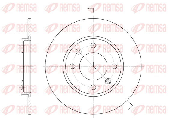 Bremsscheibe Hinterachse Remsa 6128.00 von Remsa