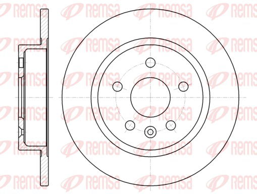 Bremsscheibe Hinterachse Remsa 61316.00 von Remsa