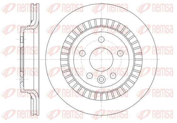 Bremsscheibe Hinterachse Remsa 61320.10 von Remsa