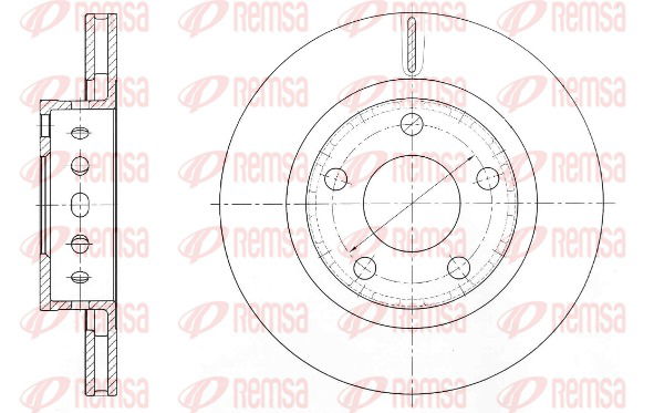 Bremsscheibe Hinterachse Remsa 61363.10 von Remsa