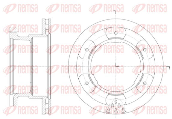 Bremsscheibe Hinterachse Remsa 61400.10 von Remsa