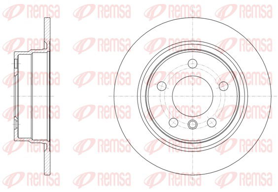 Bremsscheibe Hinterachse Remsa 61450.00 von Remsa