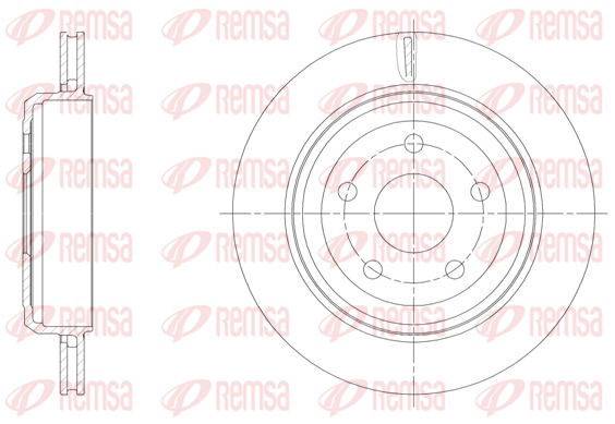 Bremsscheibe Hinterachse Remsa 61513.10 von Remsa