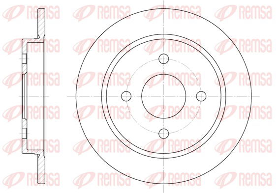 Bremsscheibe Hinterachse Remsa 6155.00 von Remsa