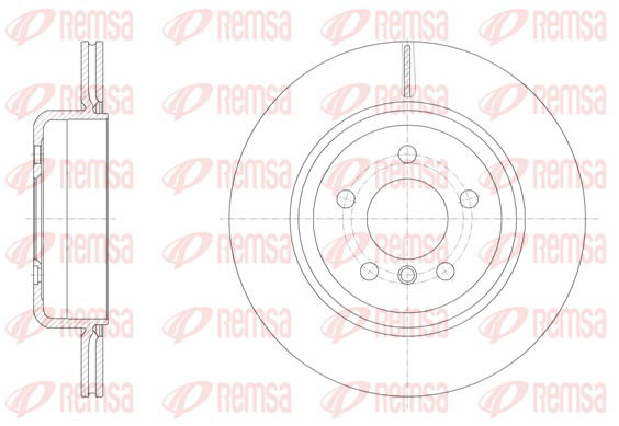 Bremsscheibe Hinterachse Remsa 61550.10 von Remsa