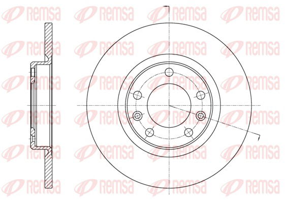 Bremsscheibe Hinterachse Remsa 61555.00 von Remsa