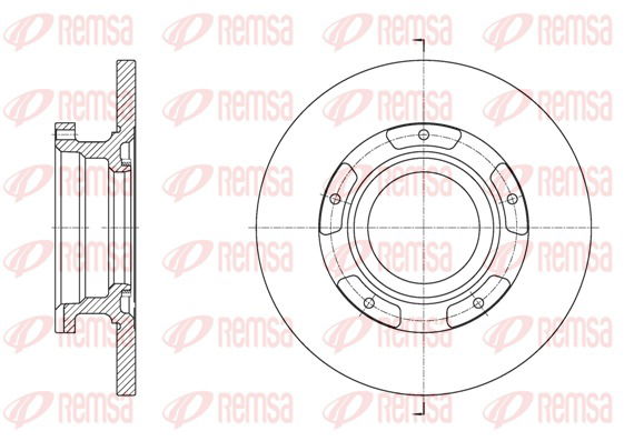 Bremsscheibe Hinterachse Remsa 61564.00 von Remsa