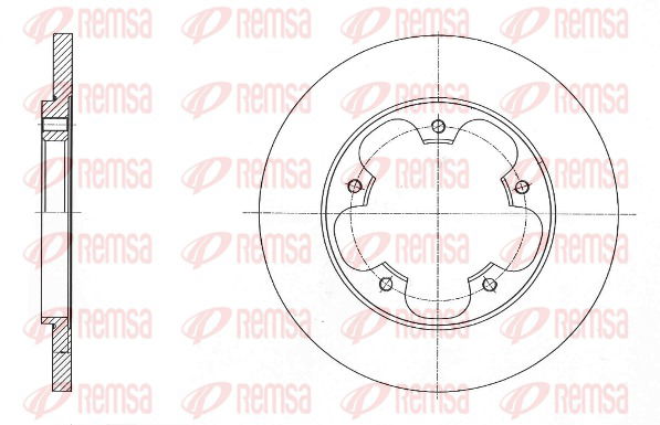 Bremsscheibe Hinterachse Remsa 61567.00 von Remsa