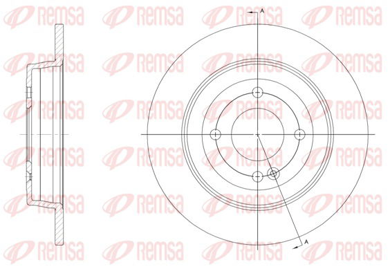 Bremsscheibe Hinterachse Remsa 61570.00 von Remsa