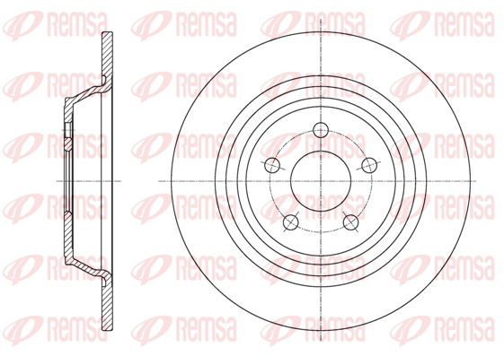 Bremsscheibe Hinterachse Remsa 61604.00 von Remsa