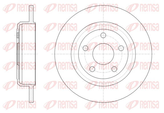 Bremsscheibe Hinterachse Remsa 61669.00 von Remsa