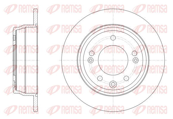 Bremsscheibe Hinterachse Remsa 62517.00 von Remsa