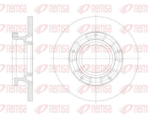 Bremsscheibe Hinterachse Remsa 62534.00 von Remsa