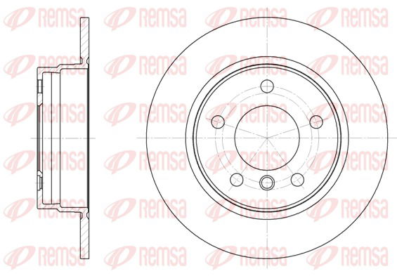 Bremsscheibe Hinterachse Remsa 6284.00 von Remsa