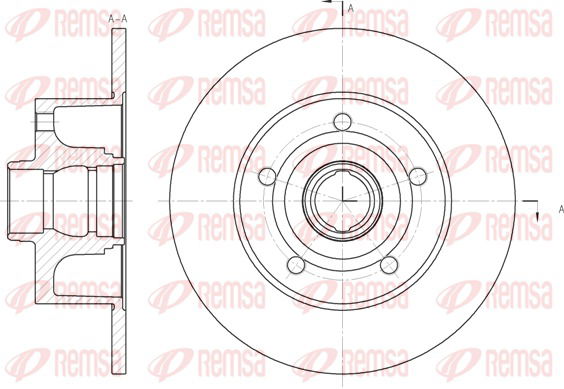 Bremsscheibe Hinterachse Remsa 6431.00 von Remsa