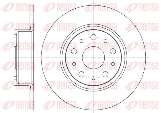 Bremsscheibe Hinterachse Remsa 6457.00 von Remsa