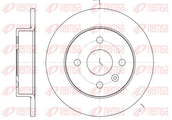 Bremsscheibe Hinterachse Remsa 6570.00 von Remsa