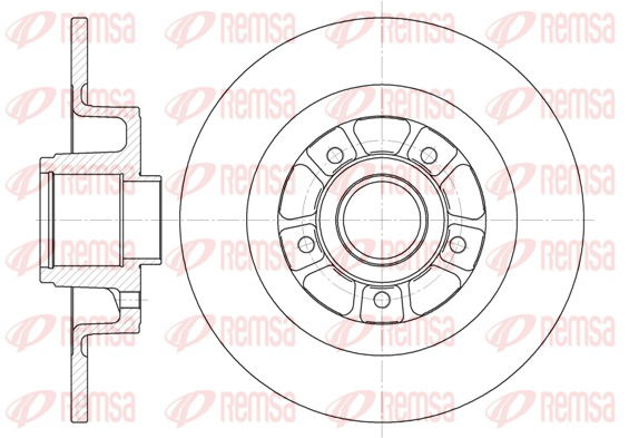 Bremsscheibe Hinterachse Remsa 6613.00 von Remsa