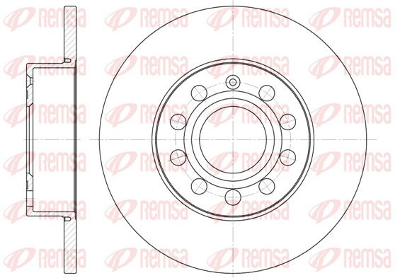Bremsscheibe Hinterachse Remsa 6650.00 von Remsa