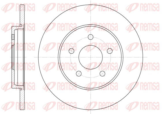 Bremsscheibe Hinterachse Remsa 6661.00 von Remsa