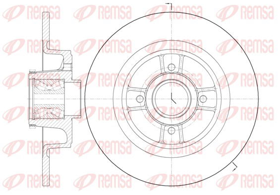 Bremsscheibe Hinterachse Remsa 6698.20 von Remsa