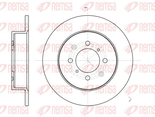 Bremsscheibe Hinterachse Remsa 6732.00 von Remsa