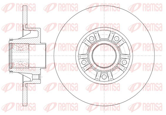 Bremsscheibe Hinterachse Remsa 6733.20 von Remsa