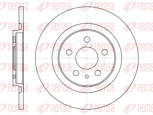 Bremsscheibe Hinterachse Remsa 6736.00 von Remsa