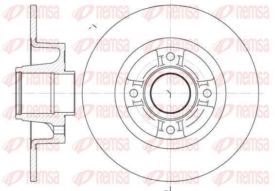 Bremsscheibe Hinterachse Remsa 6750.00 von Remsa