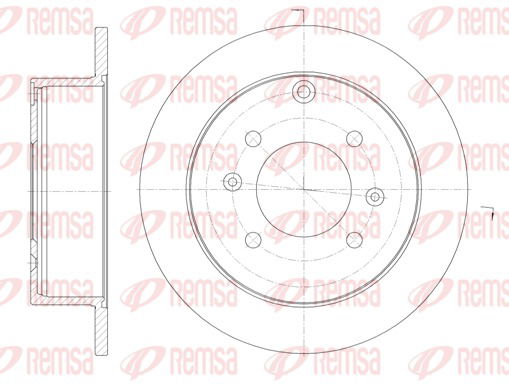 Bremsscheibe Hinterachse Remsa 6757.00 von Remsa