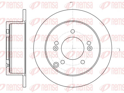 Bremsscheibe Hinterachse Remsa 6766.00 von Remsa