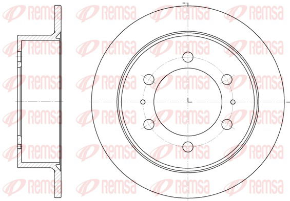 Bremsscheibe Hinterachse Remsa 6784.00 von Remsa