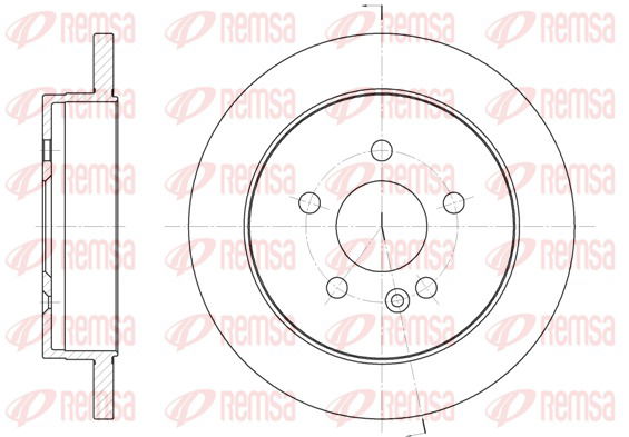 Bremsscheibe Hinterachse Remsa 6799.00 von Remsa