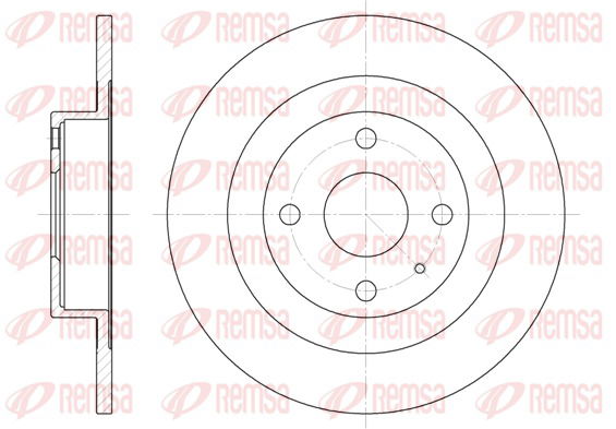 Bremsscheibe Hinterachse Remsa 6833.00 von Remsa