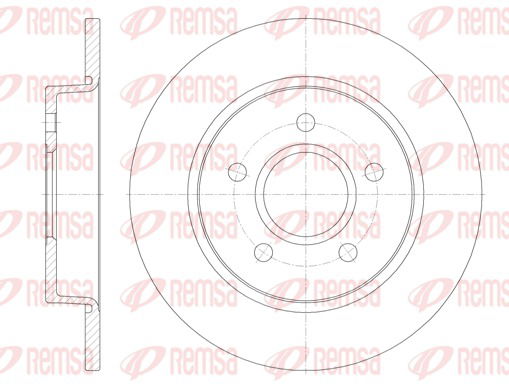 Bremsscheibe Hinterachse Remsa 6846.00 von Remsa