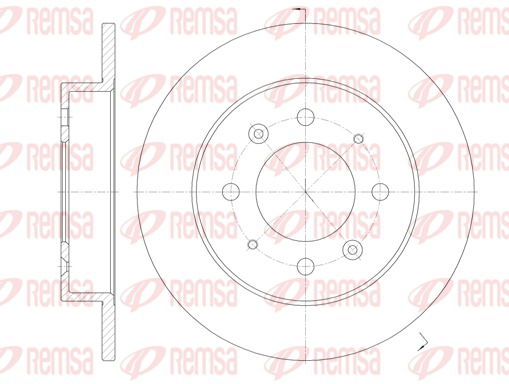 Bremsscheibe Hinterachse Remsa 6874.00 von Remsa