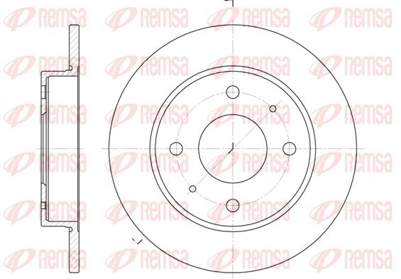 Bremsscheibe Hinterachse Remsa 6879.00 von Remsa