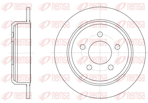 Bremsscheibe Hinterachse Remsa 6913.00 von Remsa