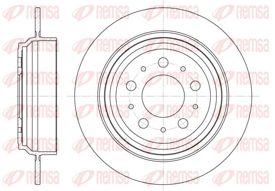 Bremsscheibe Hinterachse Remsa 6924.00 von Remsa