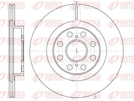 Bremsscheibe Hinterachse Remsa 6961.10 von Remsa