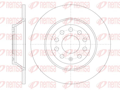 Bremsscheibe Hinterachse Remsa 6969.00 von Remsa