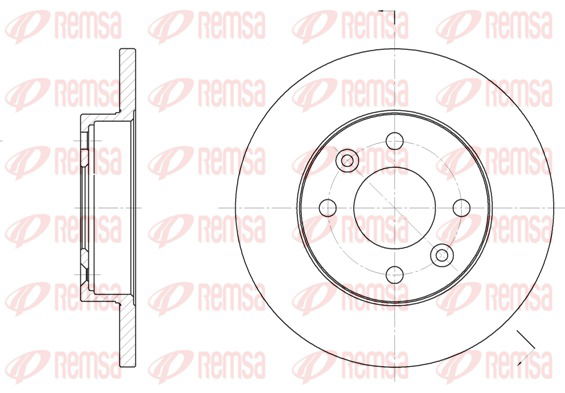 Bremsscheibe Vorderachse Remsa 6067.00 von Remsa