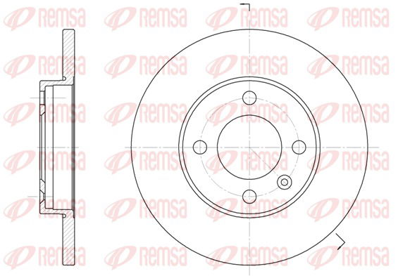 Bremsscheibe Vorderachse Remsa 6088.01 von Remsa