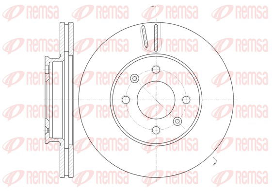 Bremsscheibe Vorderachse Remsa 61023.10 von Remsa