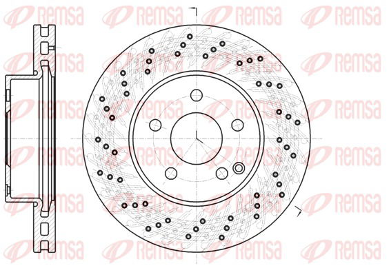 Bremsscheibe Vorderachse Remsa 61068.10 von Remsa