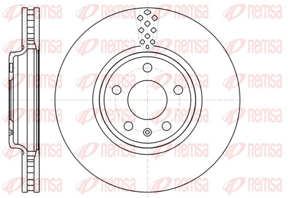 Bremsscheibe Vorderachse Remsa 61110.10 von Remsa